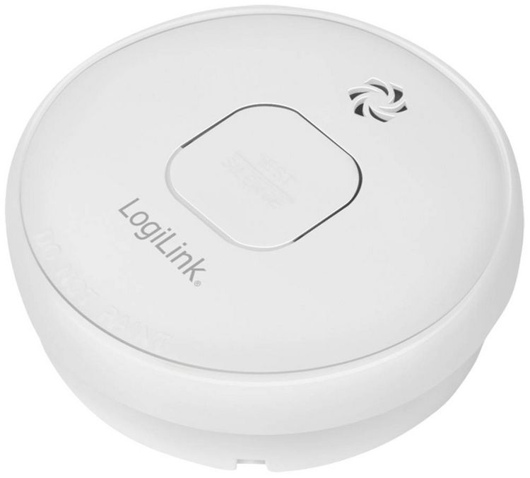 Produktbild: LogiLink SC0016 Rauchwarnmelder inkl. 10 Jahres-Batterie batteriebetrieben (&Oslash; x H) 104 mm x 50 mm