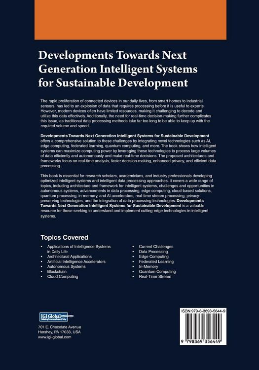 Produktbild: Developments Towards Next Generation Intelligent Systems for Sustainable Development