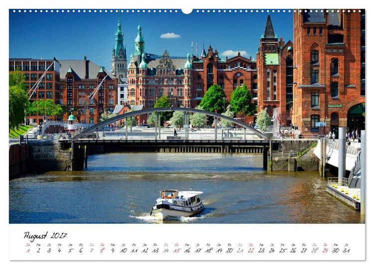Produktbild: Mit Hamburg durchs Jahr 2027 (hochwertiger Premium Wandkalender 2027 DIN A2 quer), Kunstdruck in Hochglanz