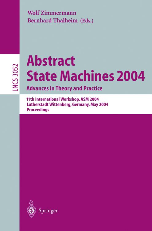 Produktbild: Abstract State Machines 2004. Advances in Theory and Practice