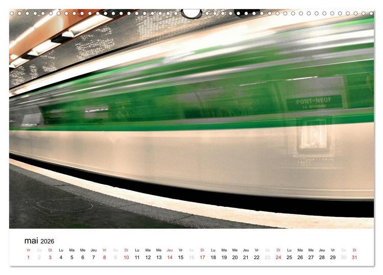Produktbild: Paris M&eacute;tropolitain (Calendrier mural 2026 DIN A3 vertical), CALVENDO calendrier mensuel