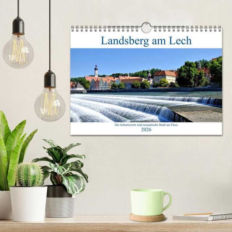 Produktbild: Landsberg am Lech - Die liebenswerte und romantische Stadt am Fluss (Wandkalender 2026 DIN A4 quer), CALVENDO Monatskalender