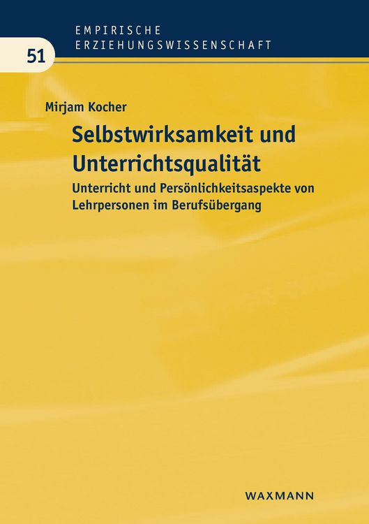 Produktbild: Selbstwirksamkeit und Unterrichtsqualit&auml;t