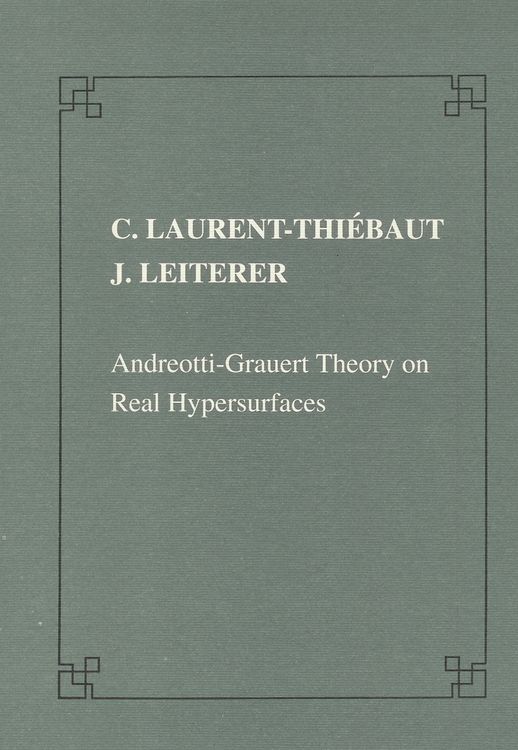 Produktbild: Andreotti-Grauert theory on real hypersurfaces