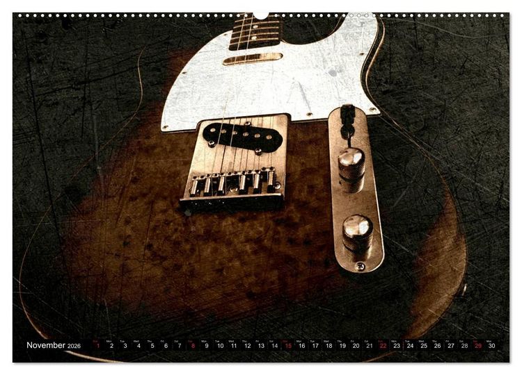 Produktbild: GUITARS Vintage Style (High Quality Premium Wall Calendar 2026 DIN A2 landscape),CALVENDO 12 Month Wall Calendar