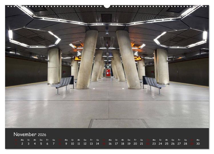 Produktbild: U-Bahn-Stationen des Westens (hochwertiger Premium Wandkalender 2026 DIN A2 quer), Kunstdruck in Hochglanz