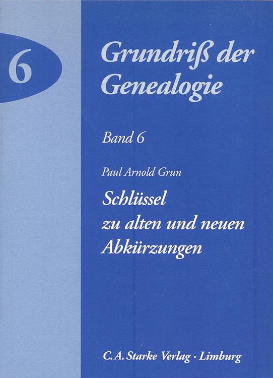 Produktbild: Schl&uuml;ssel zu alten und neuen Abk&uuml;rzungen