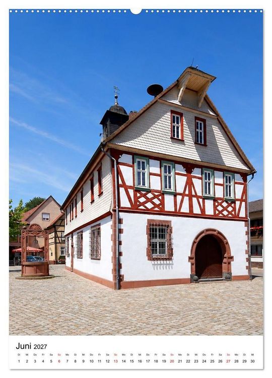 Produktbild: Trebur und die Deutsche Fachwerkstra&szlig;e (Wandkalender 2027 DIN A2 hoch), CALVENDO Monatskalender