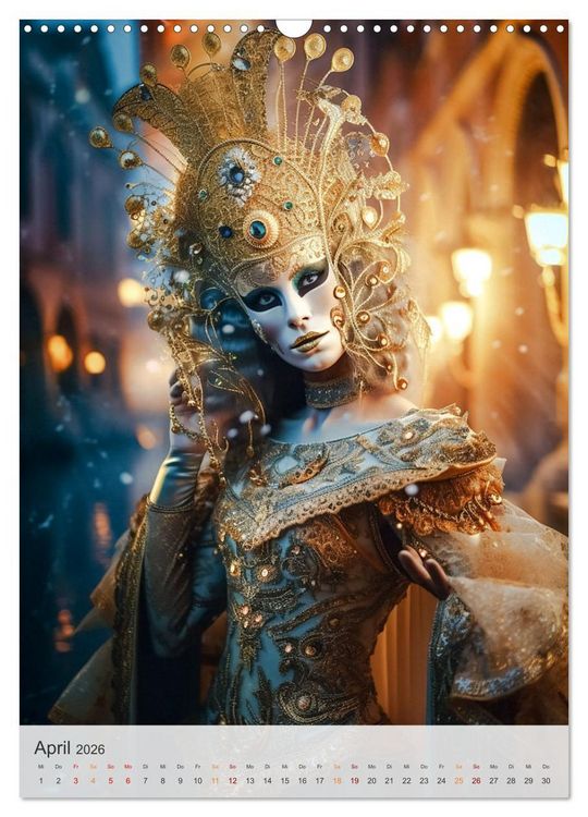 Produktbild: Karneval in Venedig (Wandkalender 2026 DIN A3 hoch), CALVENDO Monatskalender