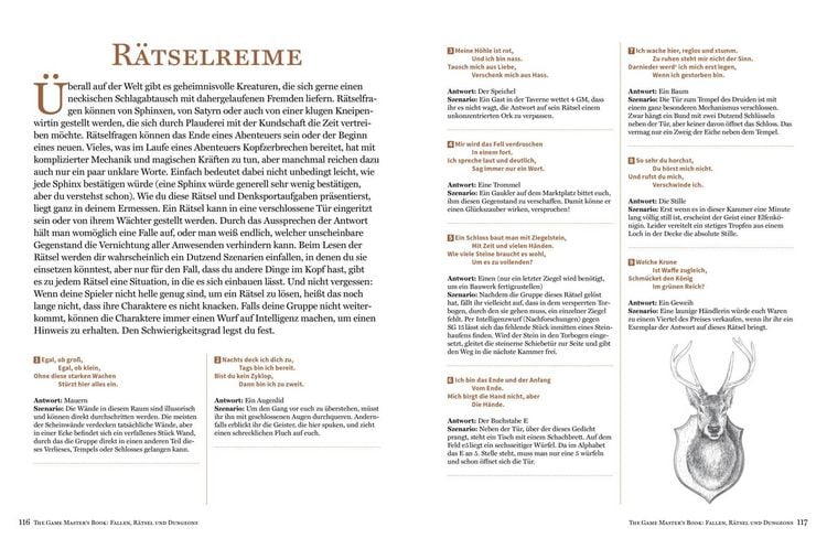 Produktbild: The Game Master&rsquo;s Book: Fallen, R&auml;tsel und Dungeons