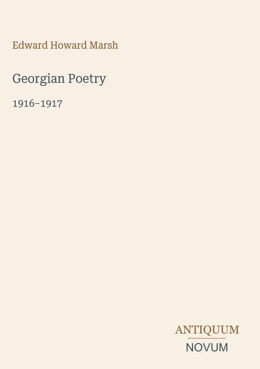 Produktbild: Georgian Poetry