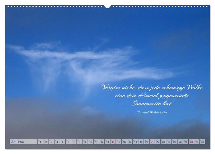 Produktbild: Die Wolken: "Schauspieler der L&uuml;fte" (Wandkalender 2026 DIN A2 quer), CALVENDO Monatskalender