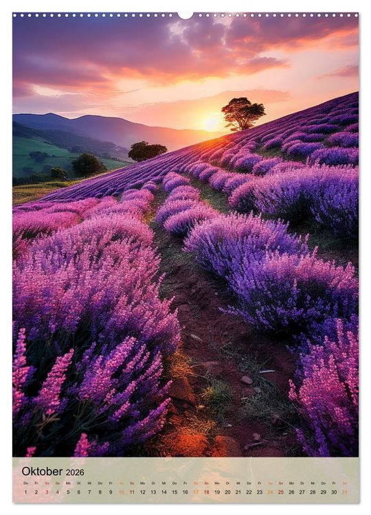 Produktbild: Lila, die Farbe der Mystik (hochwertiger Premium Wandkalender 2026 DIN A2 hoch), Kunstdruck in Hochglanz