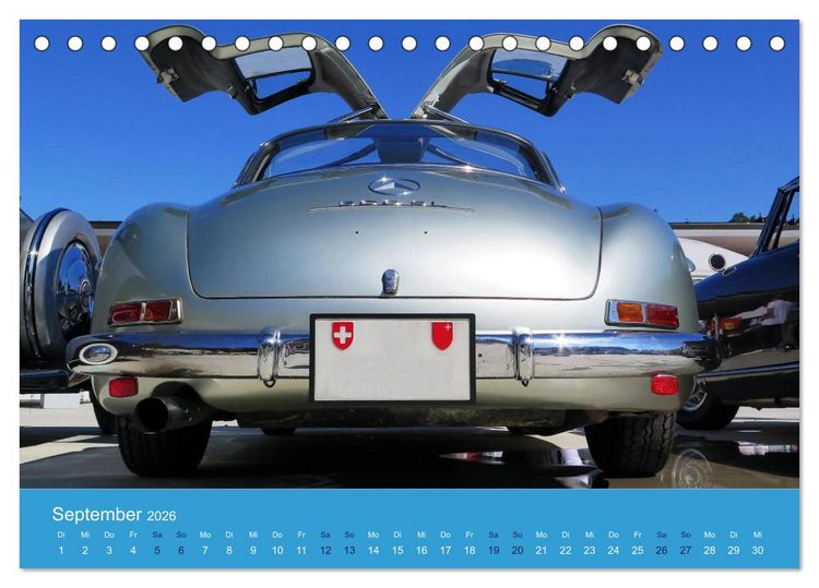 Produktbild: Mercedes Classics (Tischkalender 2026 DIN A5 quer), CALVENDO Monatskalender