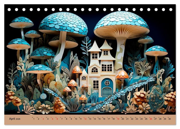 Produktbild: Magie der Pilze (Tischkalender 2026 DIN A5 quer), CALVENDO Monatskalender