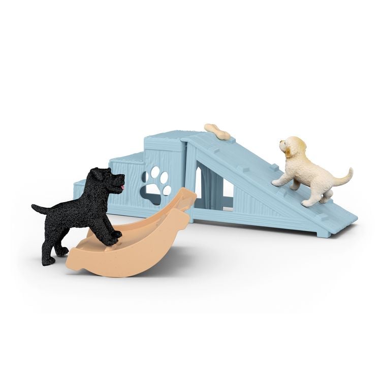 Produktbild: schleich&reg; 42763 - Farm World, Puppy Playtime, Abenteuerzeit f&uuml;r Welpen, 12-teilig, Spielset