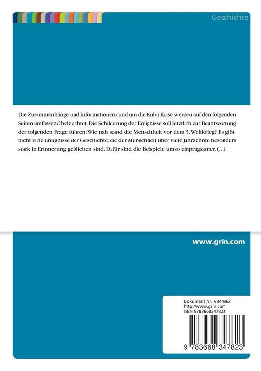 Produktbild: Die Kuba-Krise. Wie nah stand die Welt vor dem 3. Weltkrieg?