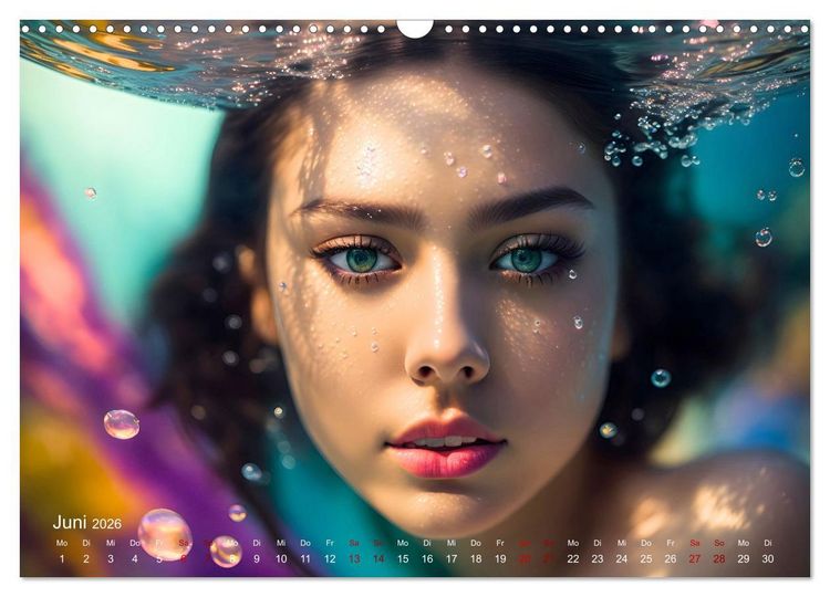 Produktbild: Models unter Wasser (Wandkalender 2026 DIN A3 quer), CALVENDO Monatskalender