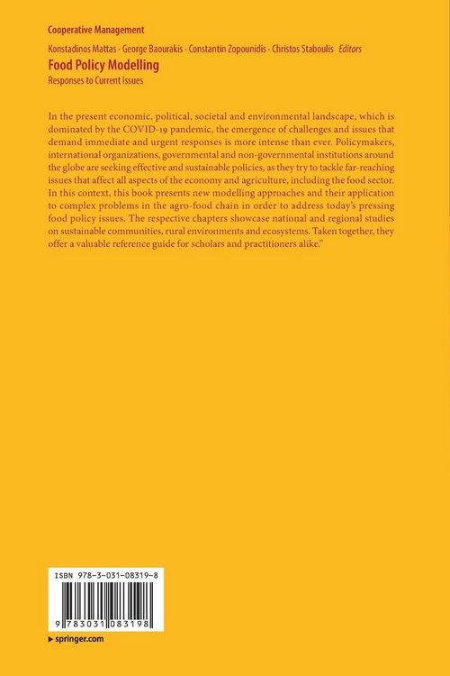 Produktbild: Food Policy Modelling