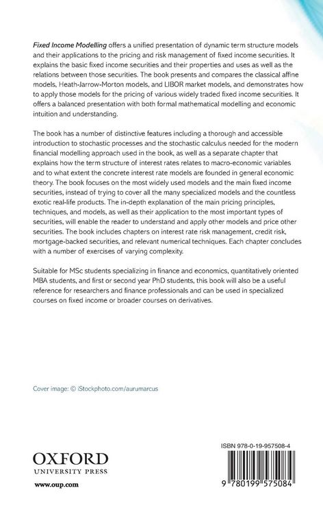 Produktbild: Fixed Income Modelling