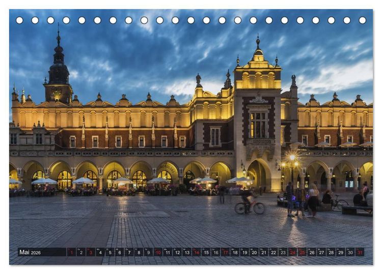 Produktbild: Ein Wochenende in Krakau (Tischkalender 2026 DIN A5 quer), CALVENDO Monatskalender