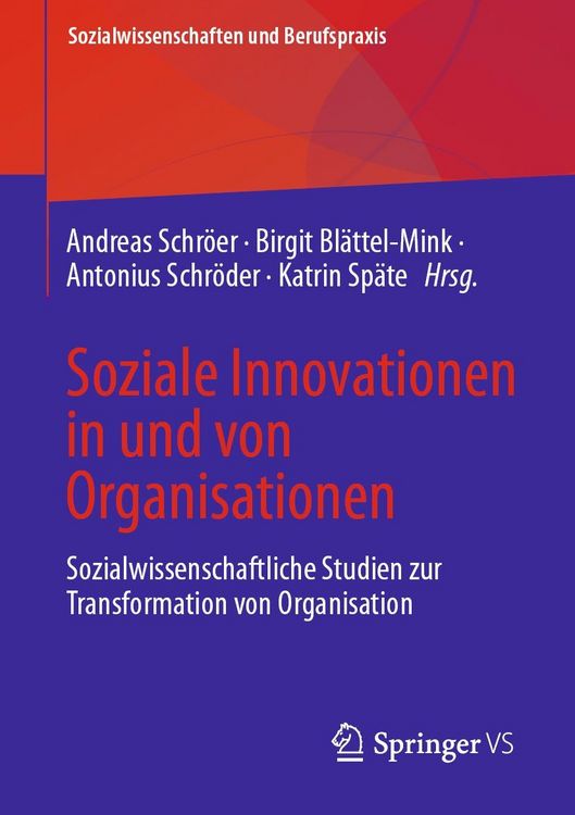 Produktbild: Soziale Innovationen in und von Organisationen