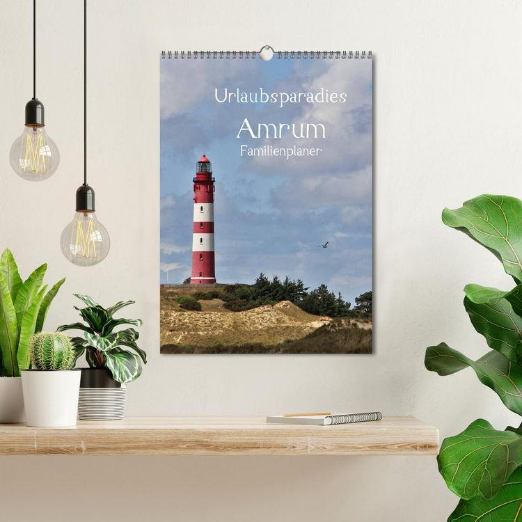 Produktbild: Urlaubsparadies Amrum / Familienplaner (Wandkalender 2026 DIN A3 hoch), CALVENDO Monatskalender