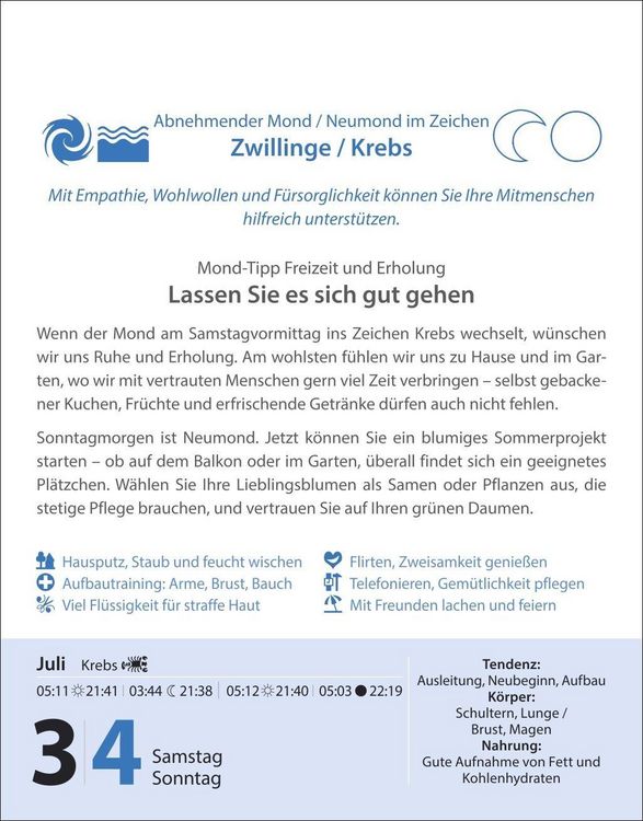 Produktbild: Leben mit dem Mond Tagesabrei&szlig;kalender 2027 - Praktische Tipps Tag f&uuml;r Tag