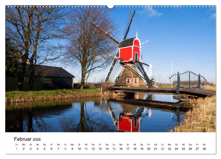 Produktbild: DIE SCH&Ouml;NSTEN WINDM&Uuml;HLEN IN HOLLAND 2026 (hochwertiger Premium Wandkalender 2026 DIN A2 quer), Kunstdruck in Hochglanz