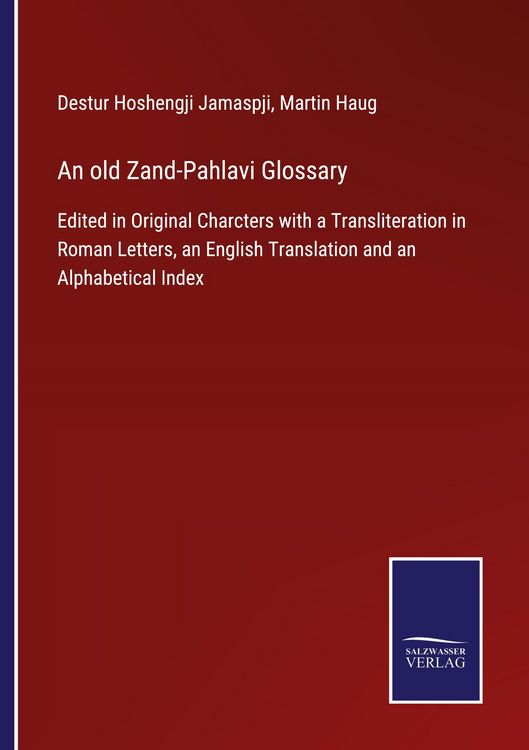 Produktbild: An old Zand-Pahlavi Glossary