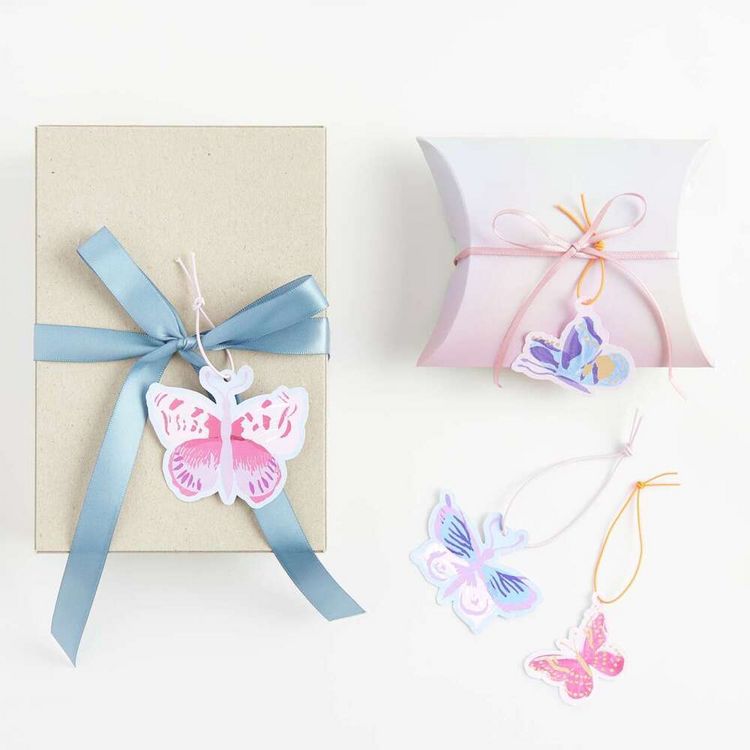 Produktbild: Geschenkanh&auml;nger La Vie en Rose, Schmetterlinge