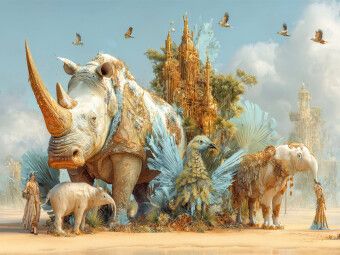 Produktbild: CALVENDO Puzzle Tierparadies | 1000 Teile Lege-Gr&ouml;&szlig;e 64x48cm Foto-Puzzle f&uuml;r gl&uuml;ckliche Stunden