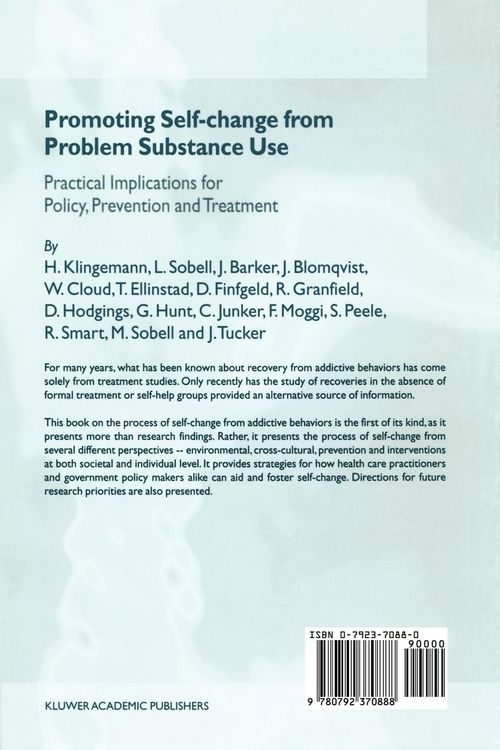 Produktbild: Promoting Self-Change from Problem Substance Use