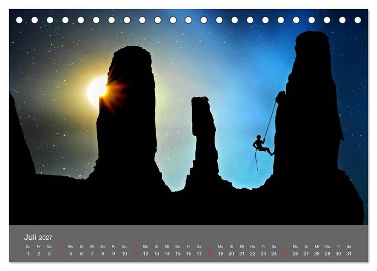 Produktbild: Bergsteigen - Extremsport am Limit (Tischkalender 2027 DIN A5 quer), CALVENDO Monatskalender