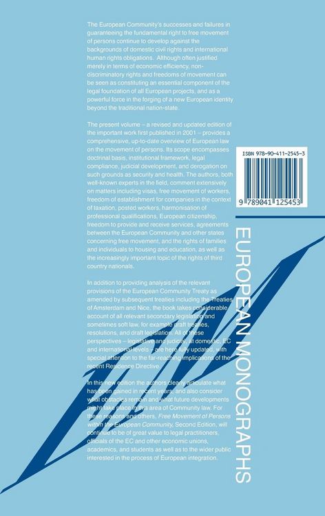 Produktbild: Free Movement of Persons Within the European Community, Second Edition