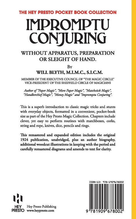 Produktbild: Impromptu Conjuring (Hey Presto Magic Book)