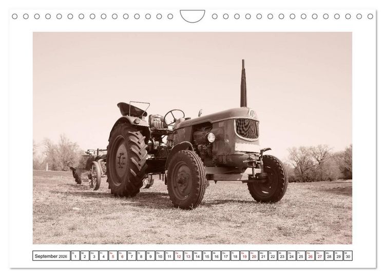 Produktbild: Von Lanz Bulldog bis Hanomag Traktor - Klassiker 1926 - 1975 (Wandkalender 2026 DIN A4 quer), CALVENDO Monatskalender