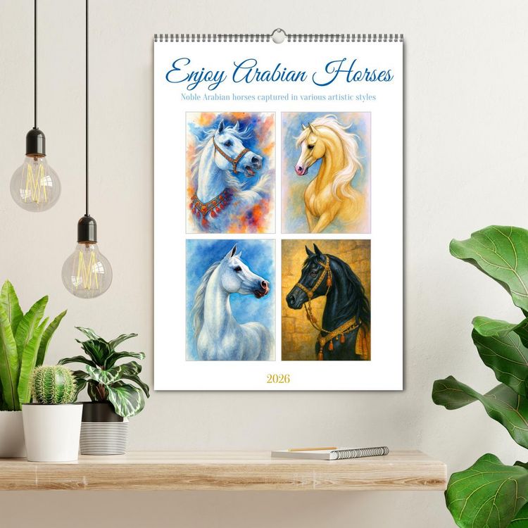Produktbild: Enjoy Arabian Horses (Wall Calendar 2026 DIN A2 portrait), CALVENDO 12 Month Wall Calendar