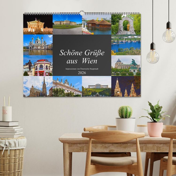 Produktbild: Sch&ouml;ne Gr&uuml;&szlig;e aus Wien (Wandkalender 2026 DIN A2 quer), CALVENDO Monatskalender