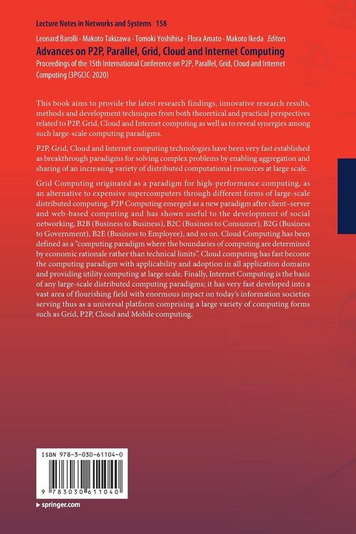 Produktbild: Advances on P2P, Parallel, Grid, Cloud and Internet Computing