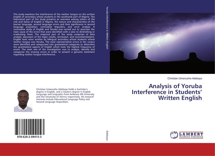 Produktbild: Analysis of Yoruba Interference in Students' Written English
