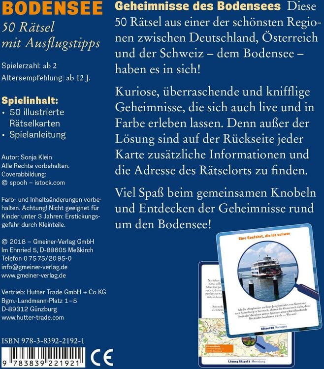 Produktbild: Bodensee - 50 R&auml;tsel mit Ausflugstipps