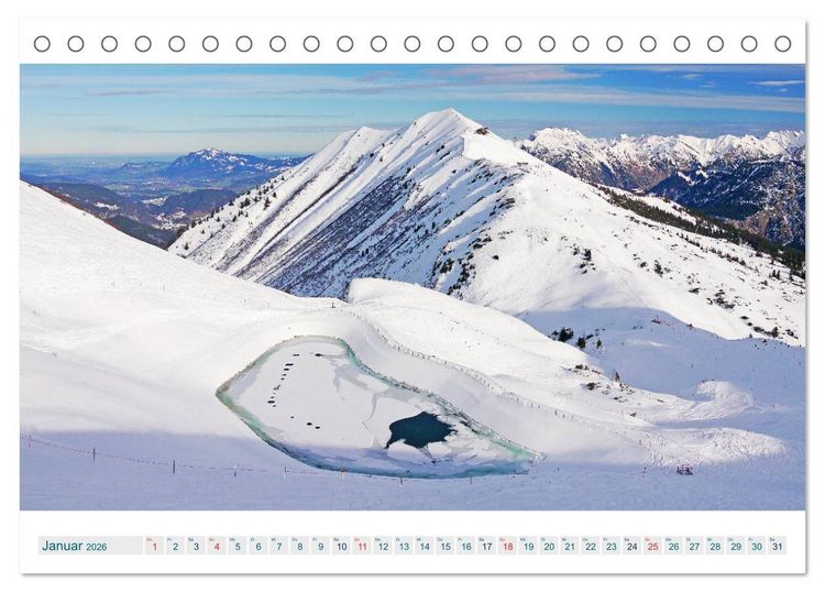 Produktbild: Oberstdorf. Atemberaubende Ansichten aus den Allg&auml;uer Alpen (Tischkalender 2026 DIN A5 quer), CALVENDO Monatskalender