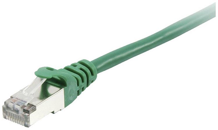 Produktbild: Equip 605549 RJ45 Patchkabel CAT 6 S/FTP 20.00m Gr&uuml;n vergoldete Steckkontakte 1St.