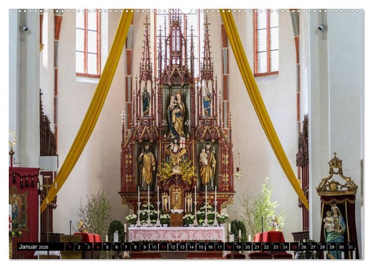 Produktbild: Jakobsweg Steigerwald (hochwertiger Premium Wandkalender 2026 DIN A2 quer), Kunstdruck in Hochglanz