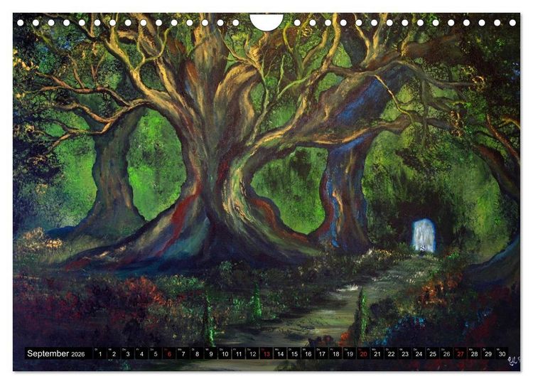 Produktbild: Traumbaumwelten - Gem&auml;lde von Conny Krakowski (Wandkalender 2026 DIN A4 quer), CALVENDO Monatskalender