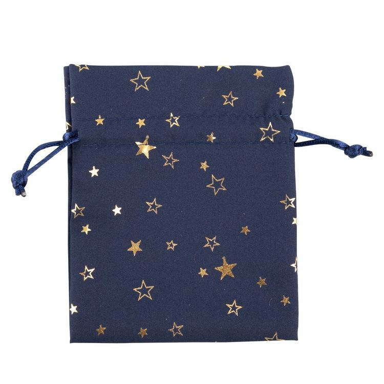 Produktbild: Idena Stoffs&auml;ckchen Weihnachten blau/Stern 10x13cm