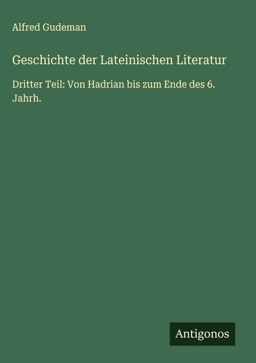 Produktbild: Geschichte der Lateinischen Literatur