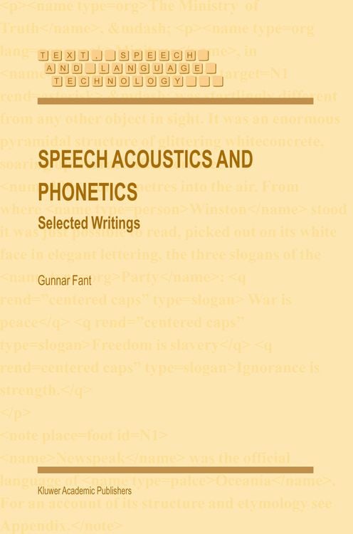 Produktbild: Speech Acoustics and Phonetics