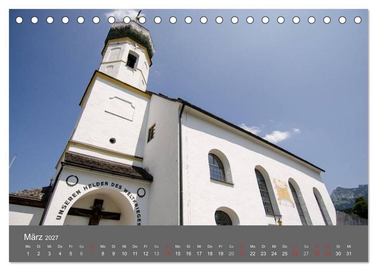 Produktbild: Tannheimer Tal (Tischkalender 2027 DIN A5 quer), CALVENDO Monatskalender